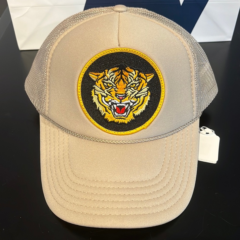 - NEW with tag Aviator Nation TIGER Trucker Hat Khaki and SWAG